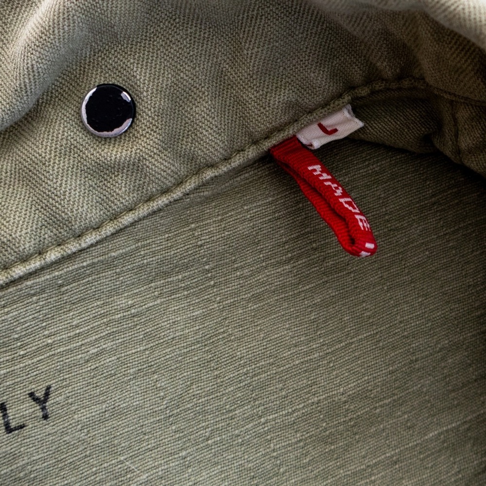RA-RE Rag Recycle Rag Restyle Military Jacket Mens Slim L Distressed Italy - Picture 8 of 12